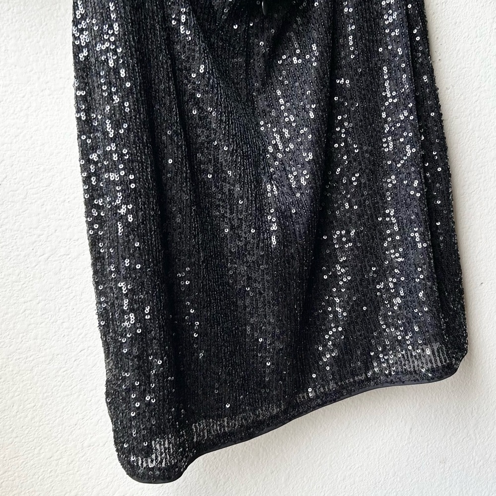 Camila Coelho Cassie Mini Sequin Dress in Black Sz M - Picture 11 of 16